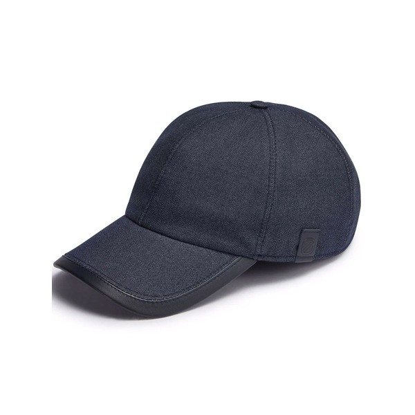 ゼニア メンズ 帽子 アクセサリー contrast-trim denim cap BL1 BLUE