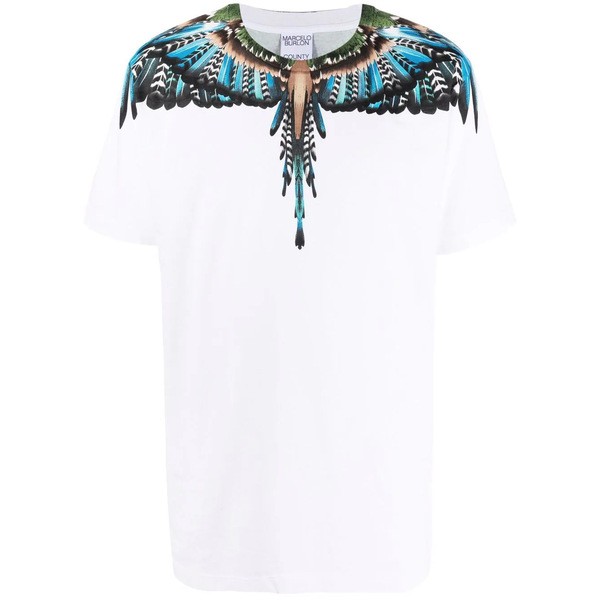 マルセロ ブロンカウンティ オブ ミラン メンズ Tシャツ トップス Grizzly Wings Tシャツ 0140 WHITE LIGHT BLUE