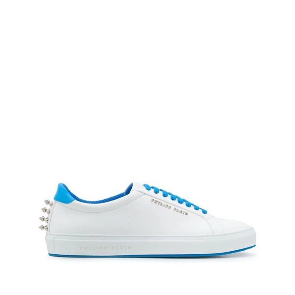 フィリッププレイン メンズ スニーカー シューズ カラーブロック スニーカー 0107 WHITE /LIGHT BLUE