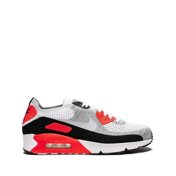 ナイキ メンズ スニーカー シューズ Air Max 90 Ultra 2.0 Flyknit スニーカー WHITE/WOLF GREY-BRIGHT CRIMSON