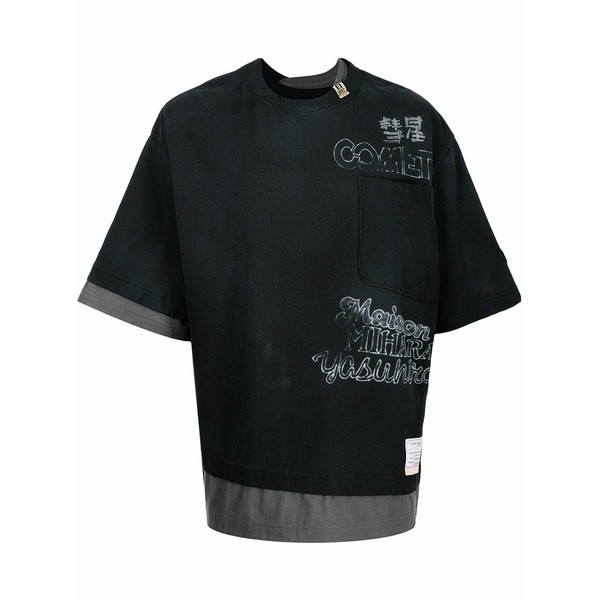 ミハラヤスヒロ メンズ Tシャツ トップス ロゴ Tシャツ BLACK