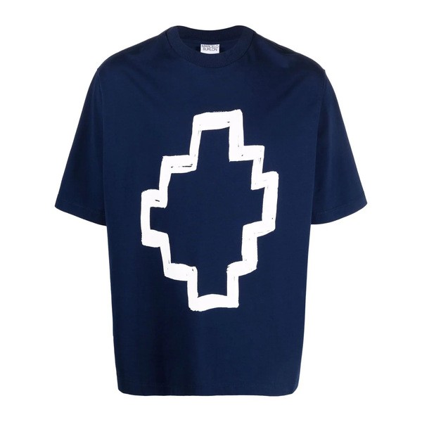 マルセロ ブロンカウンティ オブ ミラン メンズ Tシャツ トップス Tempera Tシャツ 4901 DARK BLUE WHITE