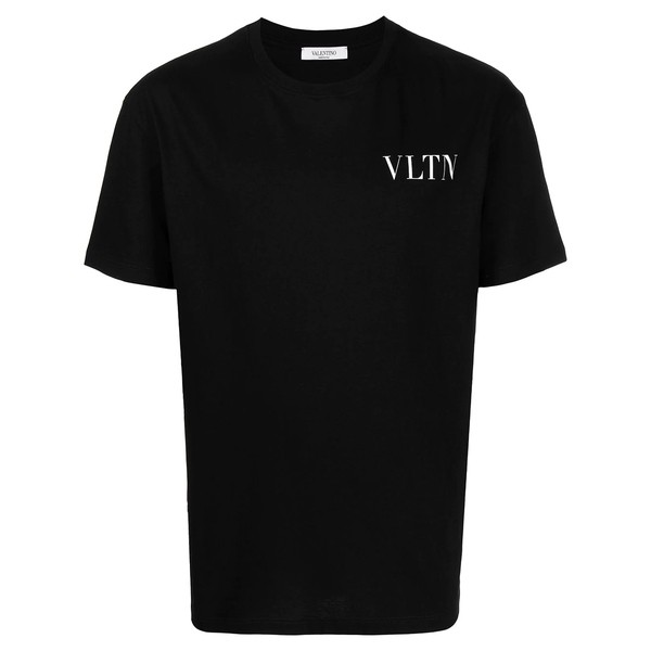 ヴァレンティノ メンズ Tシャツ トップス VLTN プリント Tシャツ 0NI NERO/BIANCO