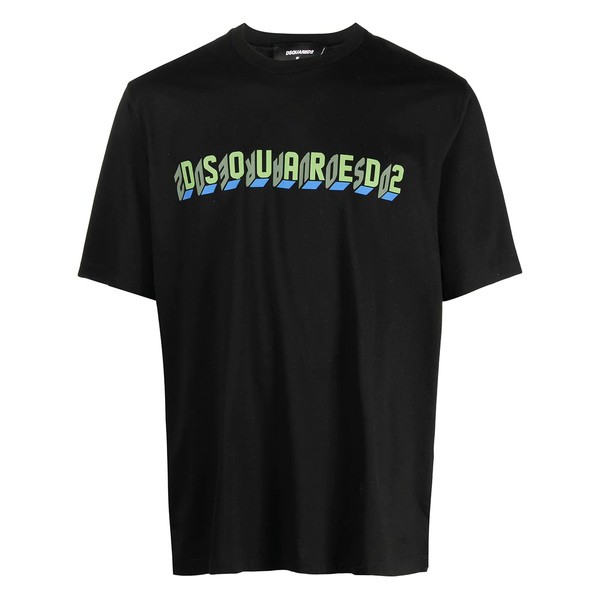 ディースクエアード メンズ Tシャツ トップス ロゴ Tシャツ 900 BLACK