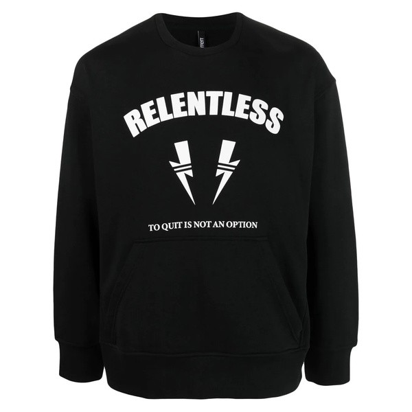 ニールバレット メンズ パーカー・スウェットシャツ アウター Relentless Sports Bolt スウェットシャツ 042 BLACK + OFF WHITE