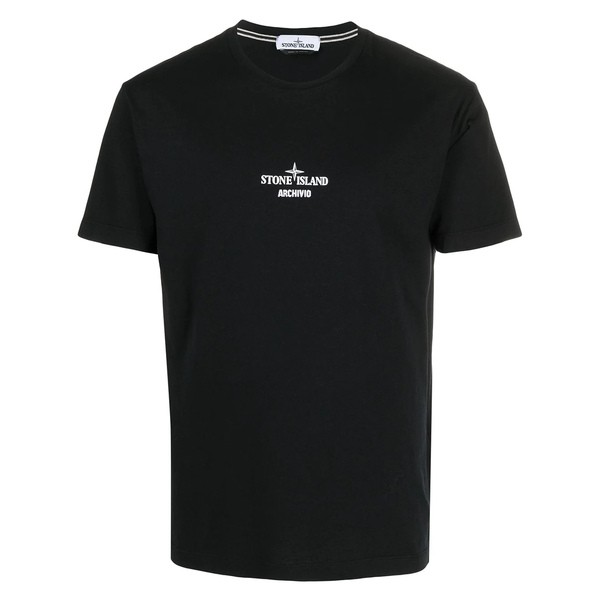 ストーンアイランド メンズ Tシャツ トップス ロゴ Tシャツ V0029 BLACK