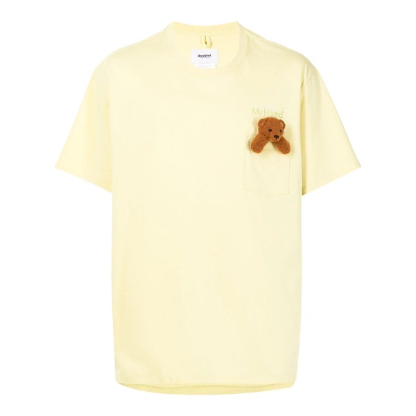 ダブレット メンズ Tシャツ トップス ベアアップリケ Tシャツ c/# YELLOW