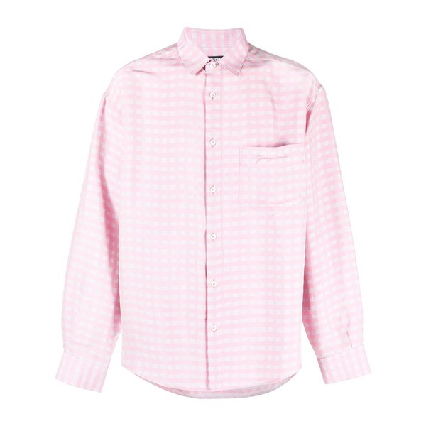 ジャクエムス メンズ シャツ トップス チェック シャツ PINK CHECKS