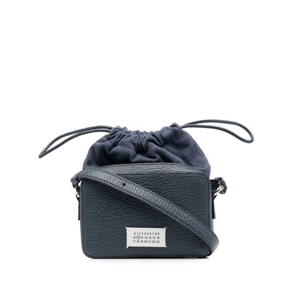 マルタンマルジェラ メンズ ショルダーバッグ バッグ Numbers-patch pebbled shoulder bag T6069 SLATE BLUE