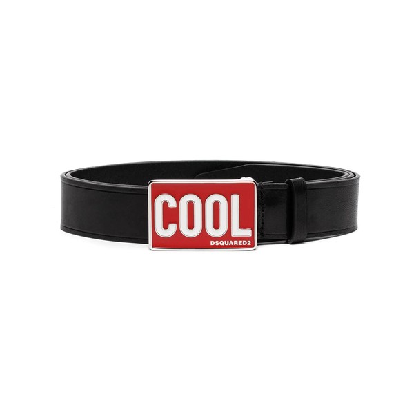 ディースクエアード メンズ ベルト アクセサリー Cool レザーベルト M002 BLACK + RED