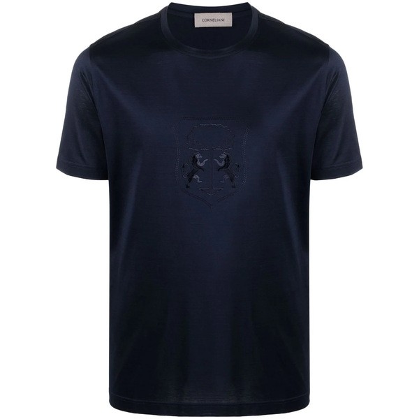 コルネリアーニ メンズ Tシャツ トップス クレスト Tシャツ 001 BLU NAVY