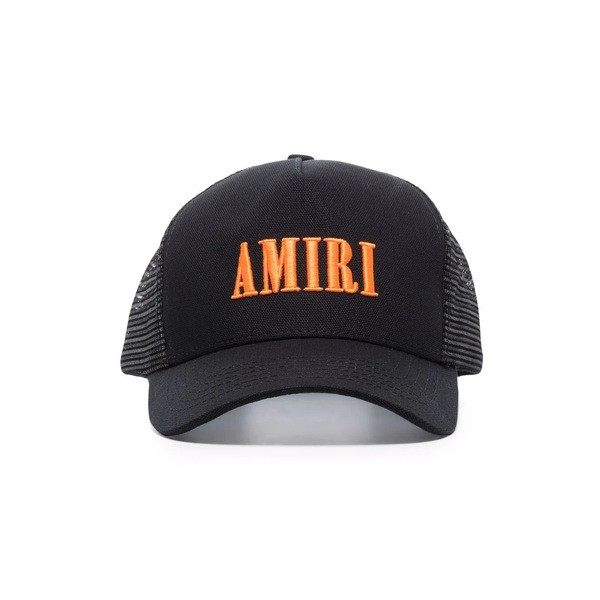 アミリ メンズ 帽子 アクセサリー Trucker ロゴ キャップ 063 BLACK