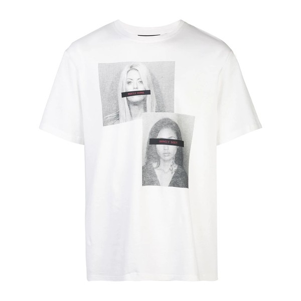 ミストリーハードレアリシーン メンズ Tシャツ トップス Mugshot Tシャツ OFF WHITE