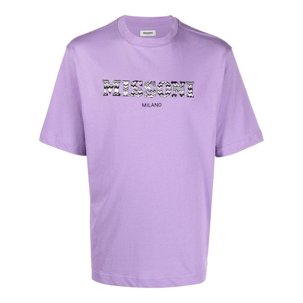 ミッソーニ メンズ Tシャツ トップス ロゴ Tシャツ S309N PURPLE