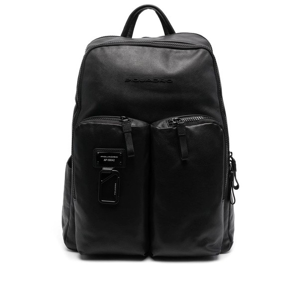 ピークアドロ メンズ バックパック・リュックサック バッグ debossed-logo detail backpack BLACK