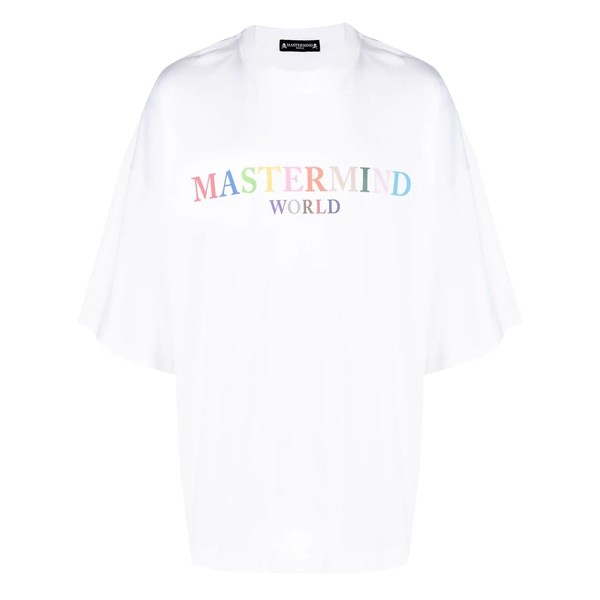 マスターマインド ワールド メンズ Tシャツ トップス ロゴ Tシャツ WHITE