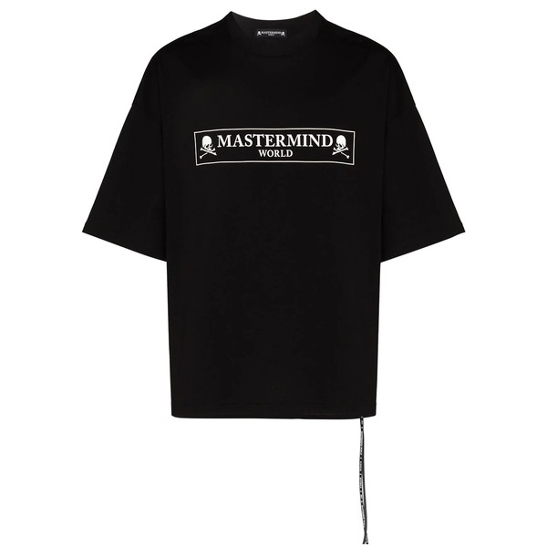 マスターマインド ワールド メンズ Tシャツ トップス ボックスロゴ Tシャツ BLACK