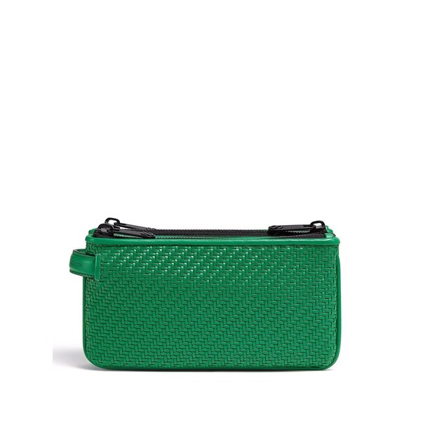 ゼニア メンズ ビジネス系 バッグ PELLETESSUTA triple zip clutch BID GREEN