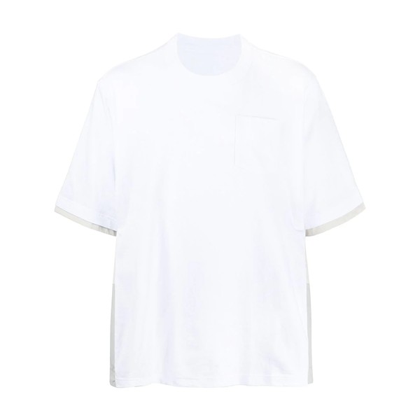 サカイ メンズ Tシャツ トップス パネル Tシャツ 101 WHITE