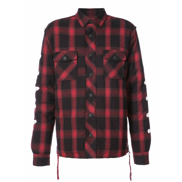 ハクーラ メンズ シャツ トップス Eyez On Death シャツ RED/BLACK PLAID