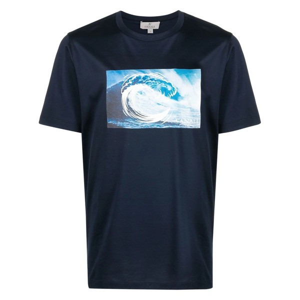 カナーリ メンズ Tシャツ トップス グラフィック Tシャツ 300 BLUE