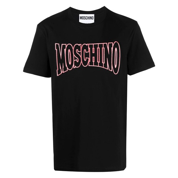 モスキーノ メンズ Tシャツ トップス ロゴ Tシャツ 1555 FANTASIA NERO