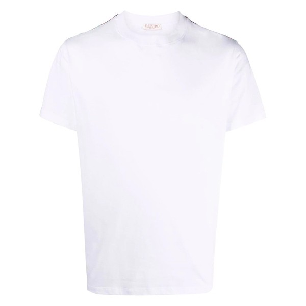 ヴァレンティノ メンズ Tシャツ トップス オプティカル ヴァレンティノ Tシャツ 0BO WHITE