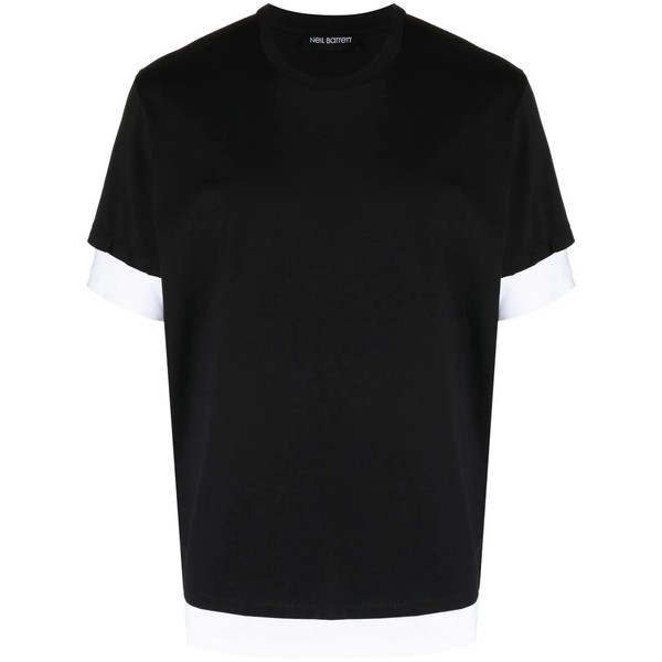 ニールバレット メンズ Tシャツ トップス レイヤード Tシャツ 2866 BLACK