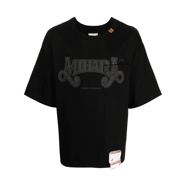 ミハラヤスヒロ メンズ Tシャツ トップス ロゴ Tシャツ BLACK