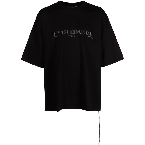 マスターマインド ワールド メンズ Tシャツ トップス ロゴ Tシャツ BLACK