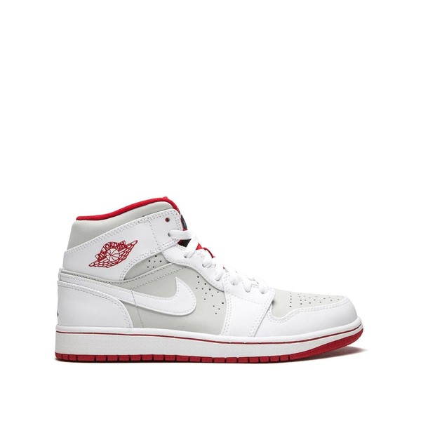 ジョーダン メンズ スニーカー シューズ Air Jordan 1 Mid WB スニーカー WHITE/TRUE RED-LGHT SILVER-BLK