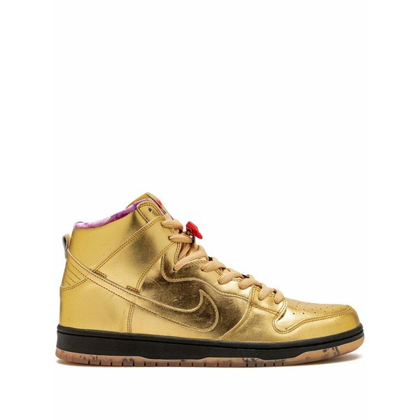 ナイキ メンズ スニーカー シューズ x Hicurity SB Dunk High スニーカー MTLC GOLD/ MTLC GOLD-BLACK