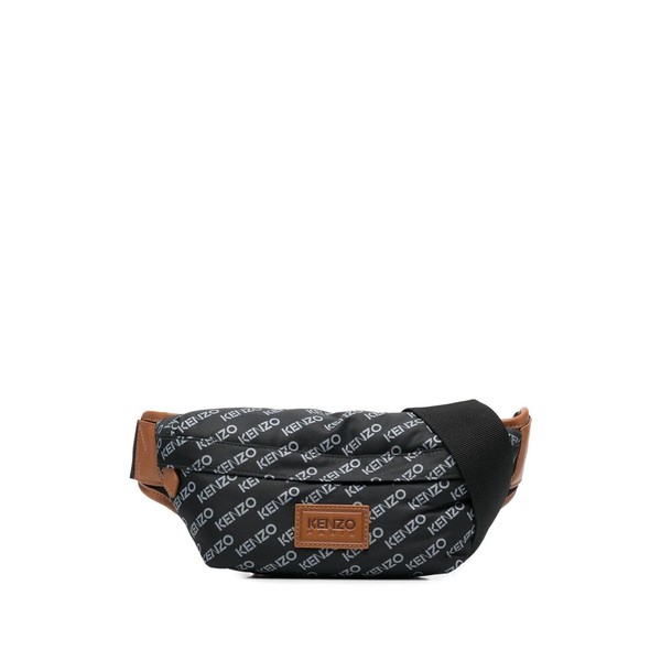 ケンゾー メンズ ビジネス系 バッグ logo-print bum bag 99 BLACK