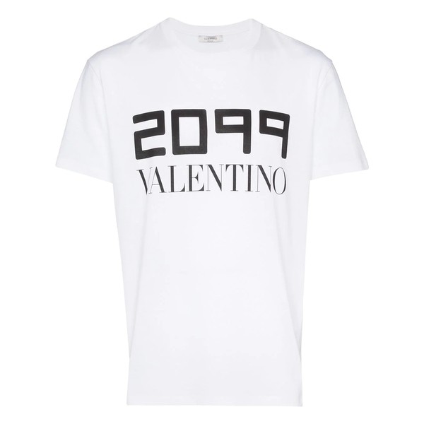 ヴァレンティノ メンズ Tシャツ トップス 2009 ロゴ Tシャツ 0b0 white