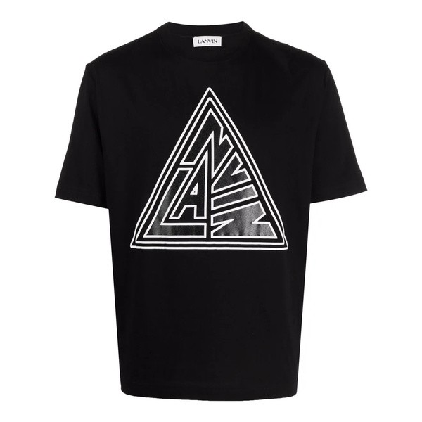 ランバン メンズ Tシャツ トップス ロゴ Tシャツ 10 BLACK