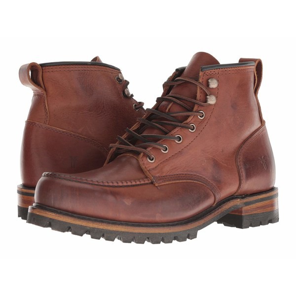 【5%OFF】 フライ メンズ ブーツ&レインブーツ シューズ Penn Lug Moc Workboot Brown Oiled Vintage, 蒲生町 17ba445c