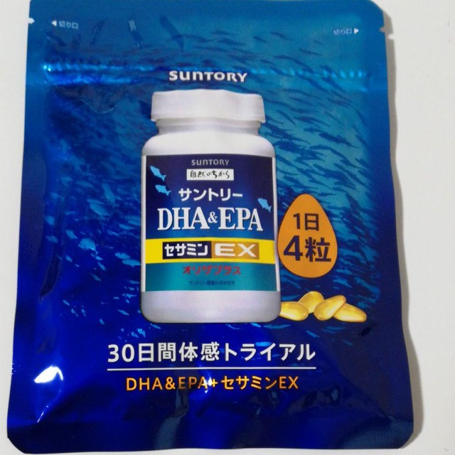 Suntory補充DHA＆EPA + SESAMIN EX ORIZA加120粒 - サントリー 