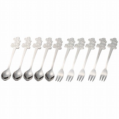 Ruten Japan Gift Best Celebration Birth Disney Stainless Die Cut Spoon Folk 10 Book Set Mickey Delivery Gift Set ギフト 内祝い お返し ディズニー ステンレスダイカットスプーン フォーク10本セット ミッキー 出産 結婚 ギフトセット