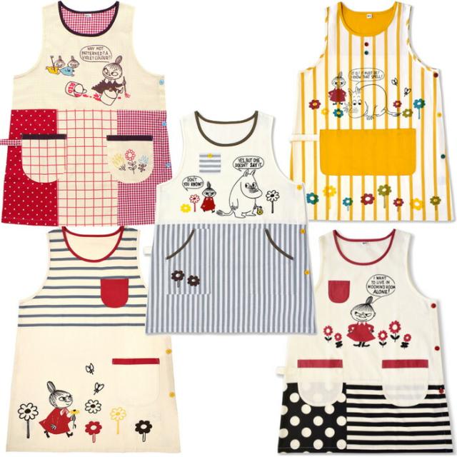 Moomin圍裙成人免費尺碼kappo穿kappo穿托兒所託兒所角色圍裙小我的幼兒園圍裙廚房工作圍裙角色可愛時尚的禮物慶祝活動祝賀祝賀 ムーミン エプロン 大人用 フリーサイズ かっぽう着 割烹着 保育園 保育士 介護士 キャラクターエプロン リトルミイ 幼稚園エプロン