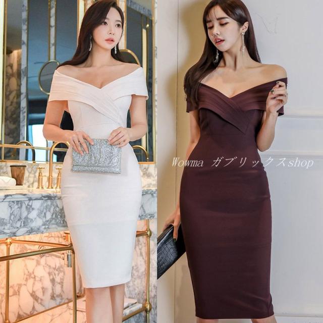 レディース 夏 新品 韓流 名媛 上質 ボートネック シルエット セクシー タイトスカート ミディアム丈 ワンピースの通販はau Wowma ワウマ ガブリックス 商品ロットナンバー