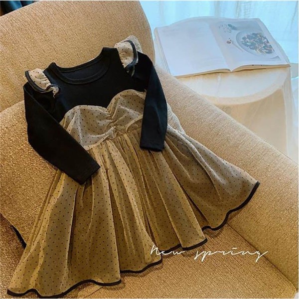 Ruten Japan Children S Clothing Dress Long Sleeved Spring And Autumn Girls Kids Dress Lace Dress Tunic Children S Dress Junior Baby Clothing Fashionable Cute Princess Birthday School Wear New 子供服 ワンピース 長袖