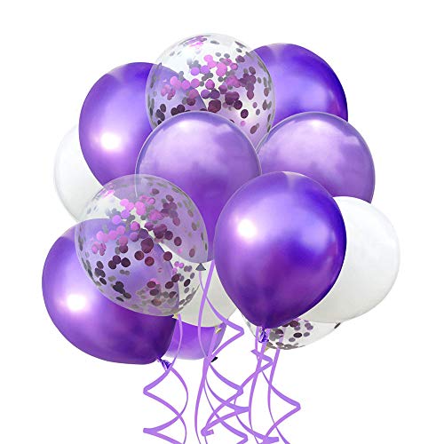 美國國民免運費 使用氣球裝飾紙吹氣球氣球30件生日派對紀念日建議婚禮 紫色 全国送料無料 Usee 風船飾り付け紙吹雪風船 バルーン30個入り誕生日パーティー記念日