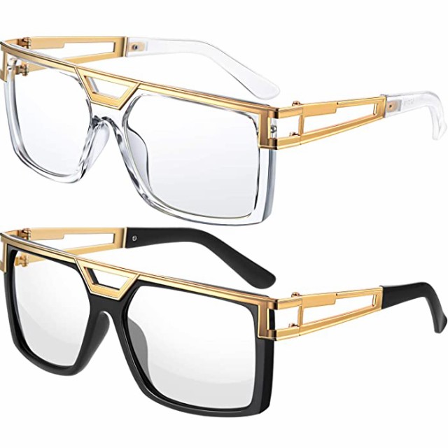 Ruten Japan Sunglasses 80s 90 S Hip Hop Sunglasses Vintage Wrapper Dj Glasses Hippie Glasses Unisex Black Clear Clear サングラス 80年代 90年代 ヒップホップ サングラス ヴィンテージ ラッパー Dj メガネ ヒッピー メガネ ユニセックス