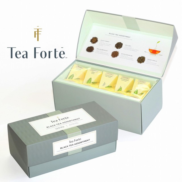 オンライン店 ティーフォルテ Tea Forte ブラックティー ダブル 個入り 紅茶 ギフト ティーバッグ ボックス オーガニック ハーブティー フレーバーティー 詰め合わせ おしゃれ 人気 かわいい おうち時間 おうちカフェ 誕生日 内祝い 母の日 プレゼント お返し 早春ス