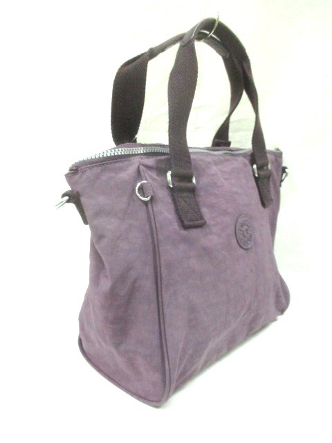 キプリング Kipling ハンドバッグ レディース パープル ナイロン【中古】 キプリング Kipling ハンドバッグ レディース パープル ナイロン【中古】