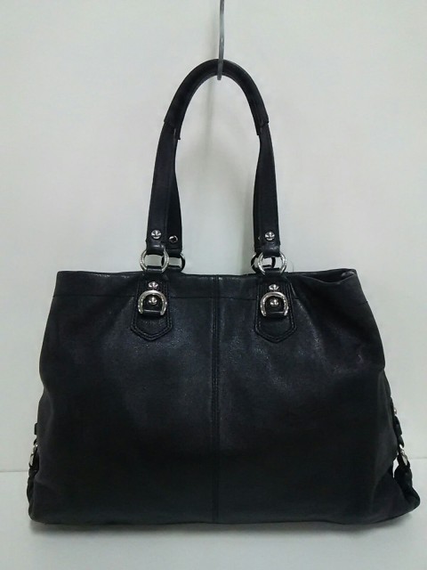 コーチ COACH トートバッグ レディース アシュレイレザーキャリオール F15513 黒 レザー【中古】 コーチ COACH トートバッグ レディース アシュレイレザーキャリオール F15513 黒 レザー【中古】