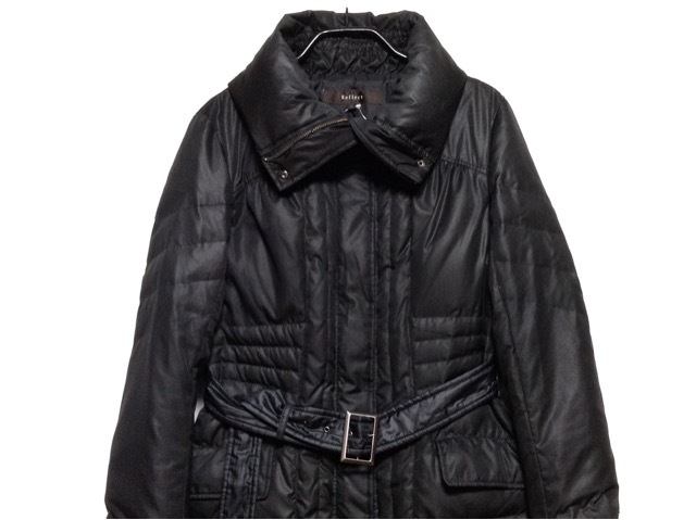 リフレクト Reflect ダウンコート サイズ9 M レディース 黒 冬物 中古 1900