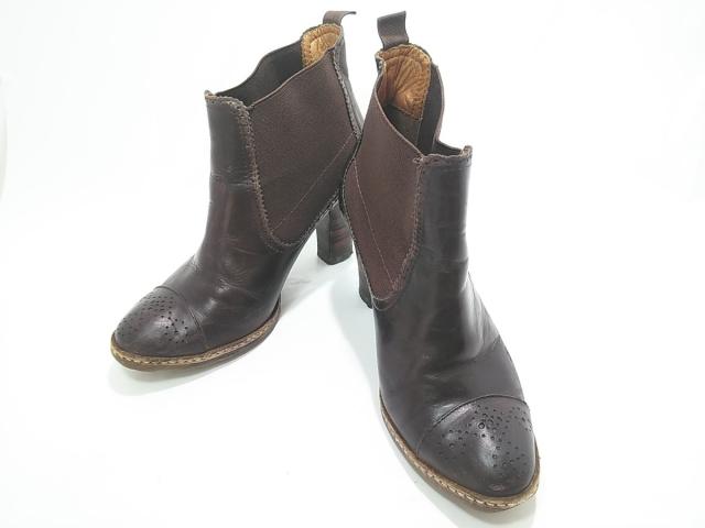 クラークス Clarks ショートブーツ 4 レディース ダークブラウン サイドゴア レザー 中古 の通販はau Pay マーケット ブランディア Au Pay マーケット店 商品ロットナンバー