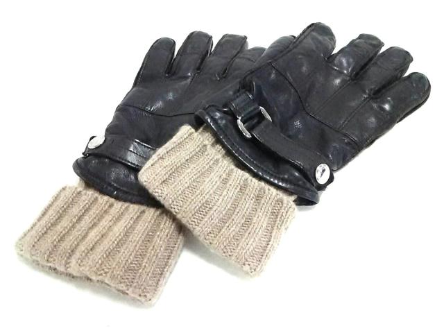 コーチ Coach 手袋 S メンズ 美品 黒 ベージュ レザー ウール 中古 の通販はau Wowma ワウマ ブランディア Wowma 店 商品ロットナンバー