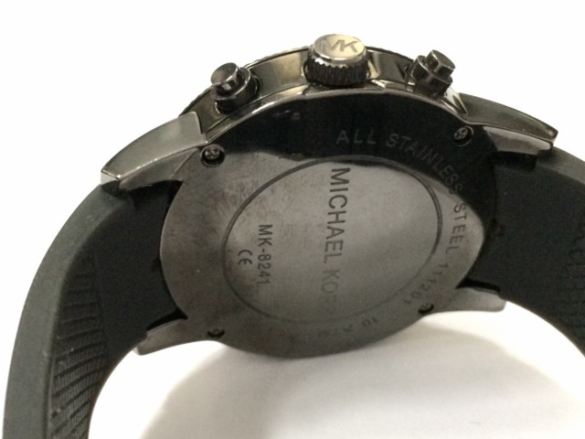 マイケルコース MICHAEL KORS 腕時計 MK-8241 メンズ ラバーベルト/クロノグラフ ダークグレー【中古】20190717の通販はau PAY マーケット - ブランディア au PAY